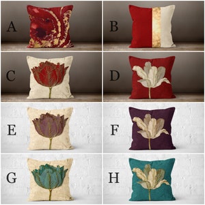 Fundas de almohada de tiro floral, fundas de almohada beige, funda de cojín de flor turquesa, funda de almohada de Borgoña, almohada púrpura, 22x22, 20x20, 16x16