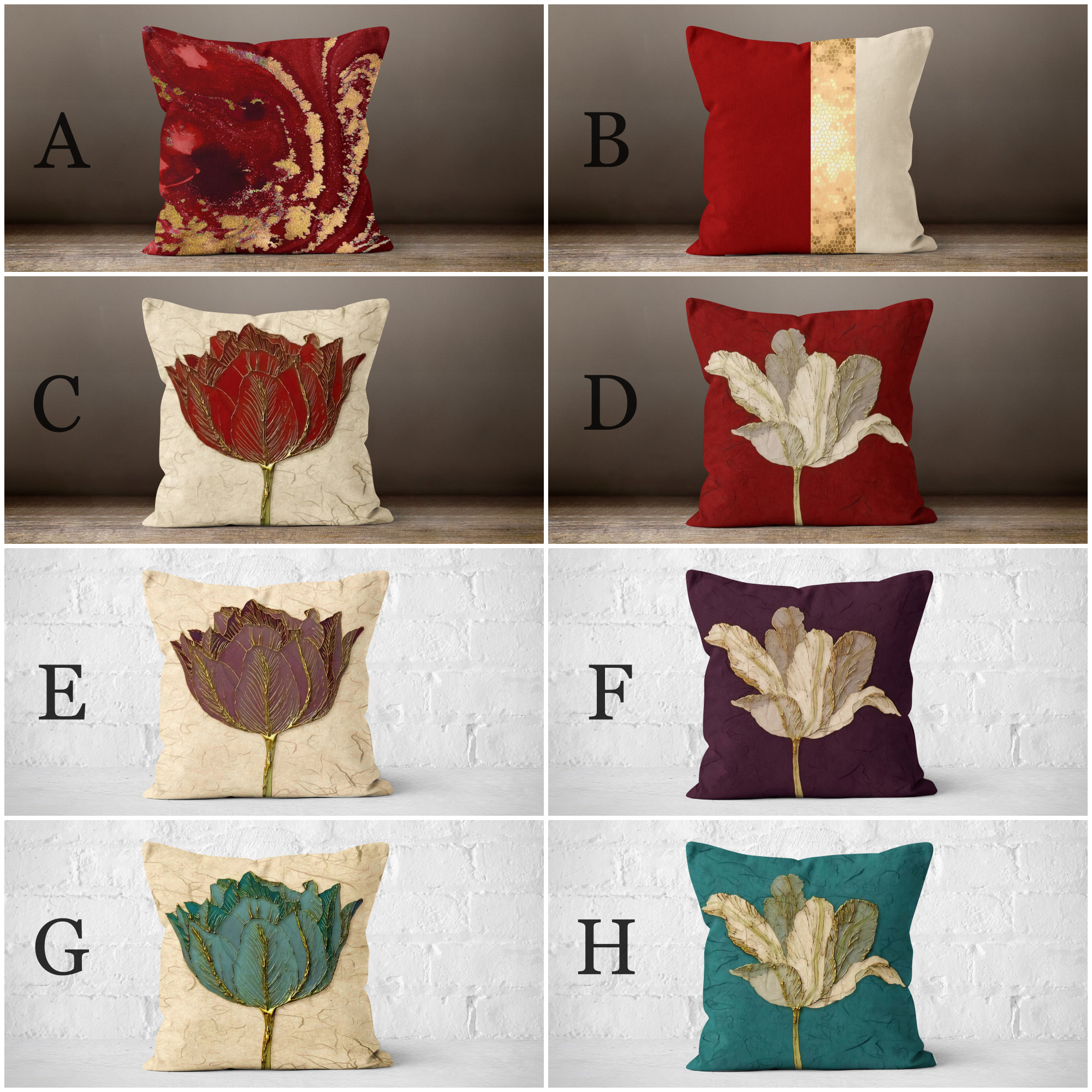 Large burgundy cushions cheap