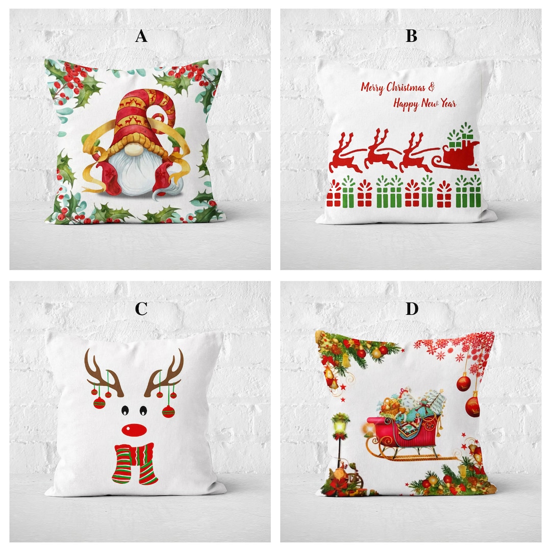 Gnome Christmas Pillow Cover, Gonk Christmas Throw Pillow Cover 20x20