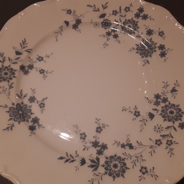Christina Porcelain Bavarian Blue Dinner Plate 11” Vintage Seltmann Weiden crafted in Germany