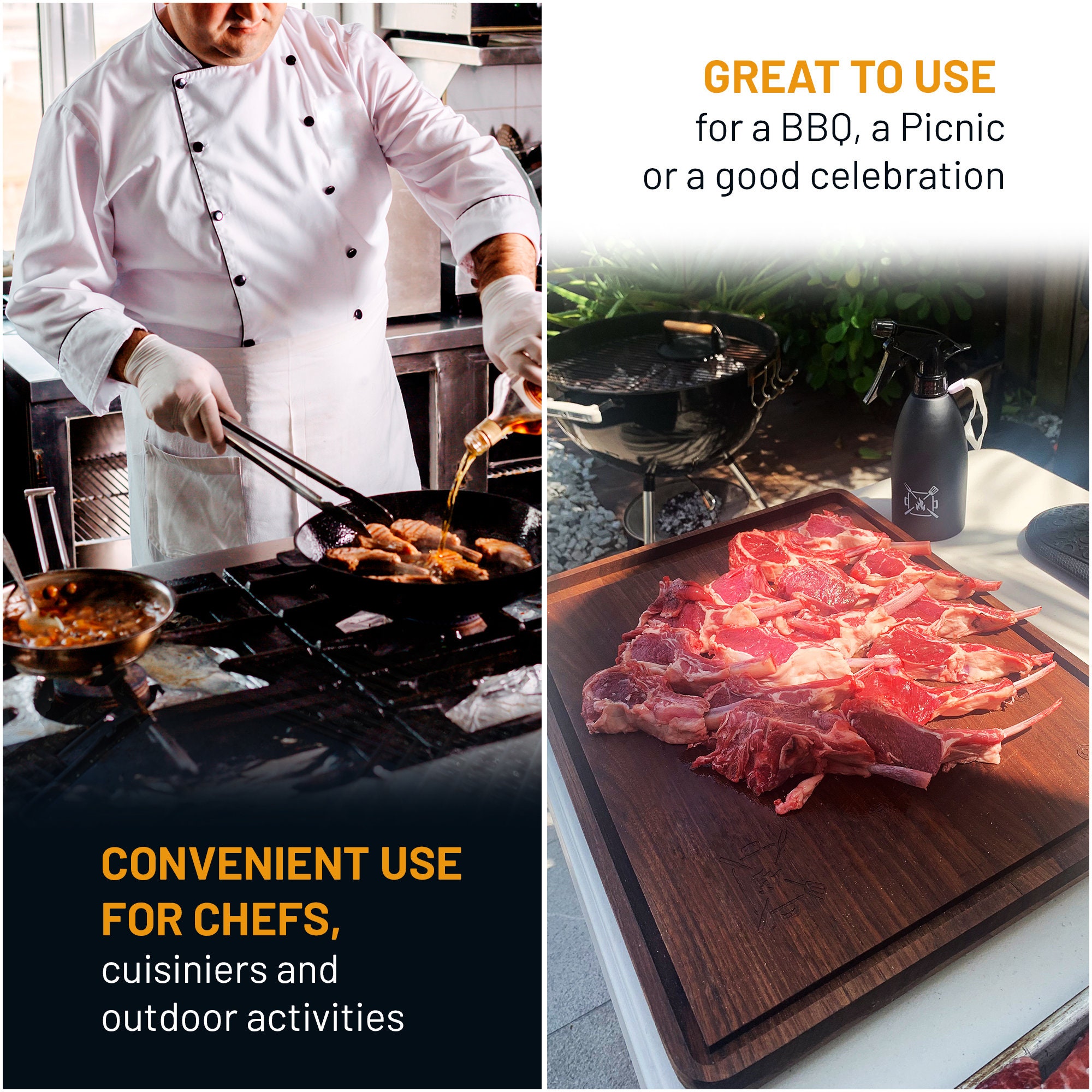 Large Cutting Board Made From Walnut Wood Carved Etsy