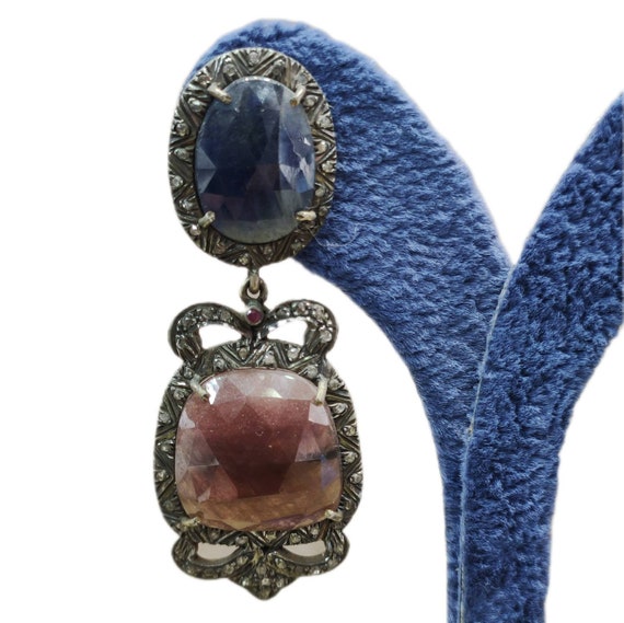 Antique Dangling Drop Chandelier Earrings, antique La… Gem