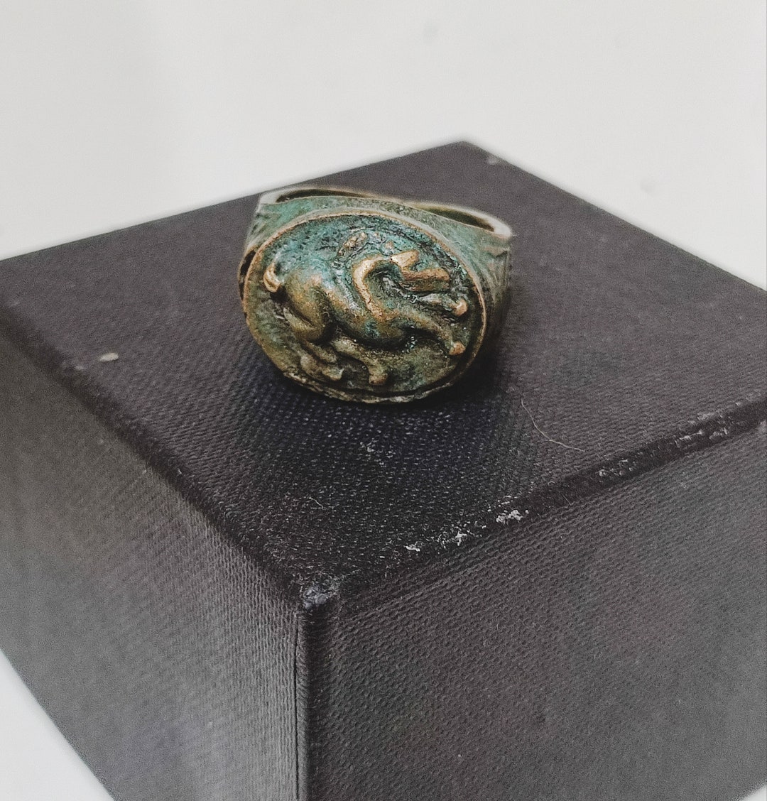 Antique Bronze Rome Empire Signet Seal Horse Ring - Etsy