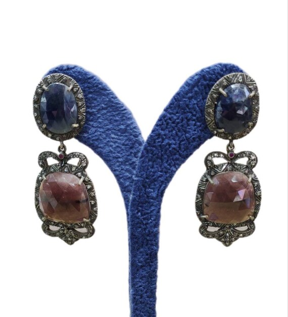 Antique Dangling Drop Chandelier Earrings, antique La… Gem