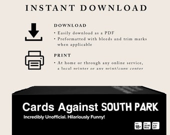 Cards Against South Park with 182 Cards-Digital Download