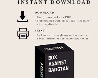 Cards Against Bangtan with 163 Cards -Digital Download