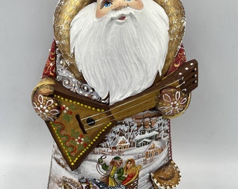 Santa Claus handmade from linden wood, 9.4 inches