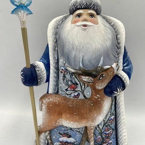 Santa Claus handmade from linden wood, 9.8 inches