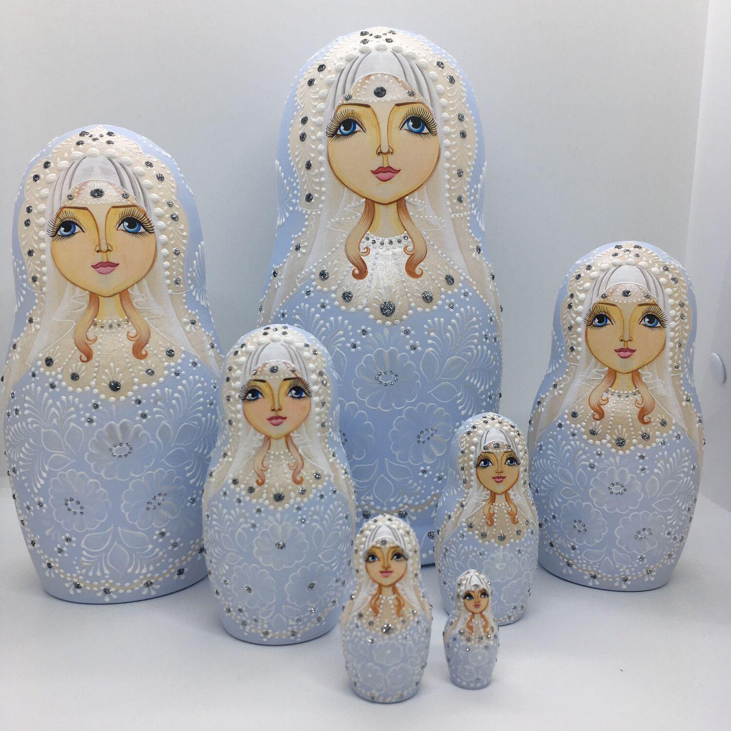 高級マトリョーシカ【雪娘】 高級マトリョーシカ【雪娘】