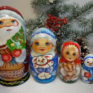 Matryoshka Santa Claus, doll 5 New Year