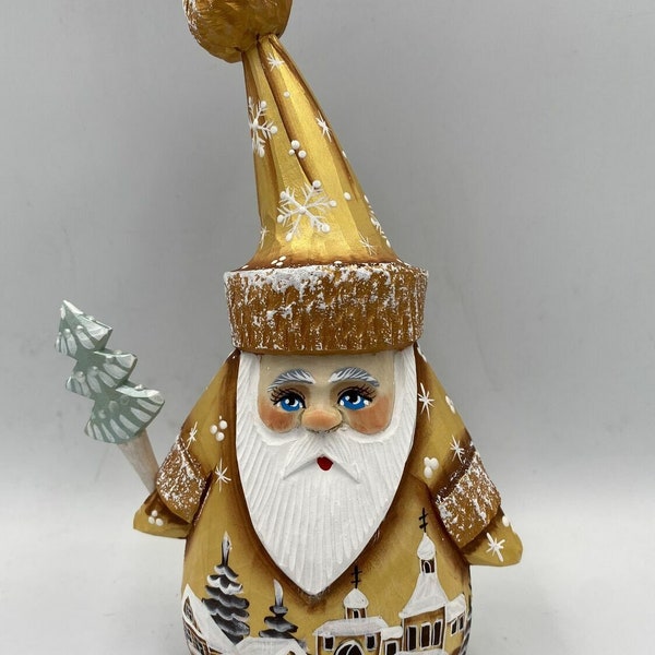Santa Claus handmade from linden, 7.8 inches
