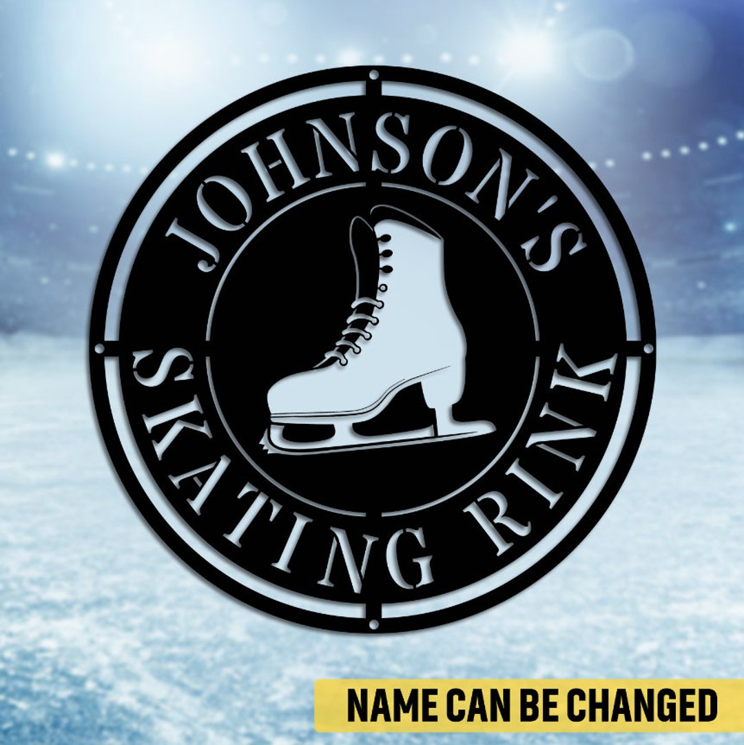 Custom Skating Rink Name Metal Sign Wall Art Personalized Etsy