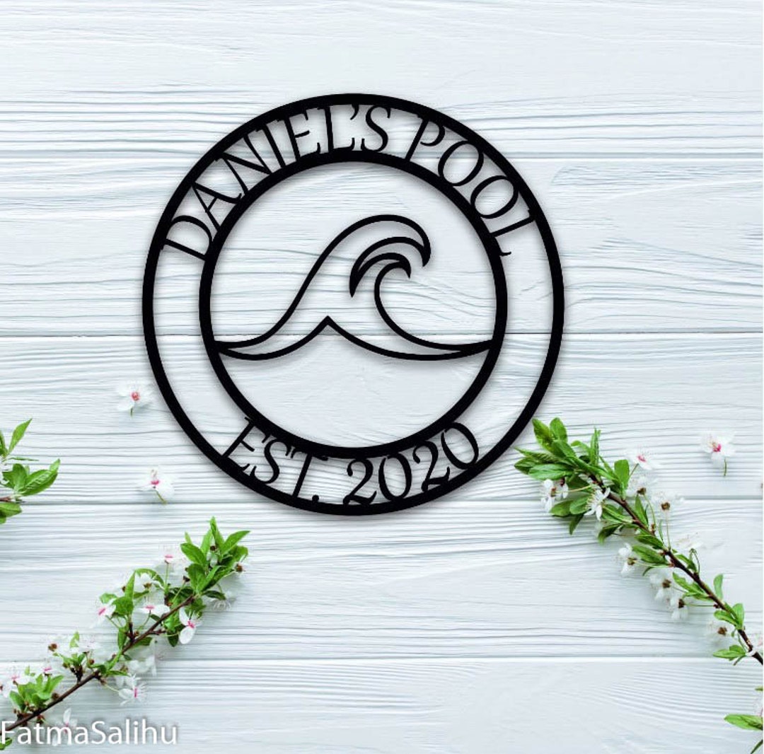 Personalized Family Pool Metal Sign Custom Metal Pool Sign Etsy