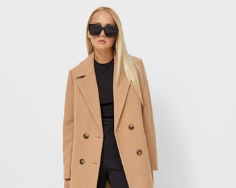 beige wool coat