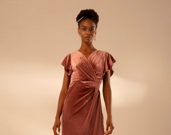 rose gold velvet dress Big sale - OFF 69%