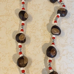 Buckeyes Necklace, Real Buckeye Necklace, Buckeye fan gift, Ohio state gift, Christmas Ohio State Gift, Ohio State Buckeye Necklace