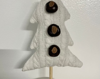 Buckeye Tree, Ohio State Christmas Decor, Buckeye Sweater Tree, Ohio State Gift, Real Buckeyes, Buckeye Christmas Tree