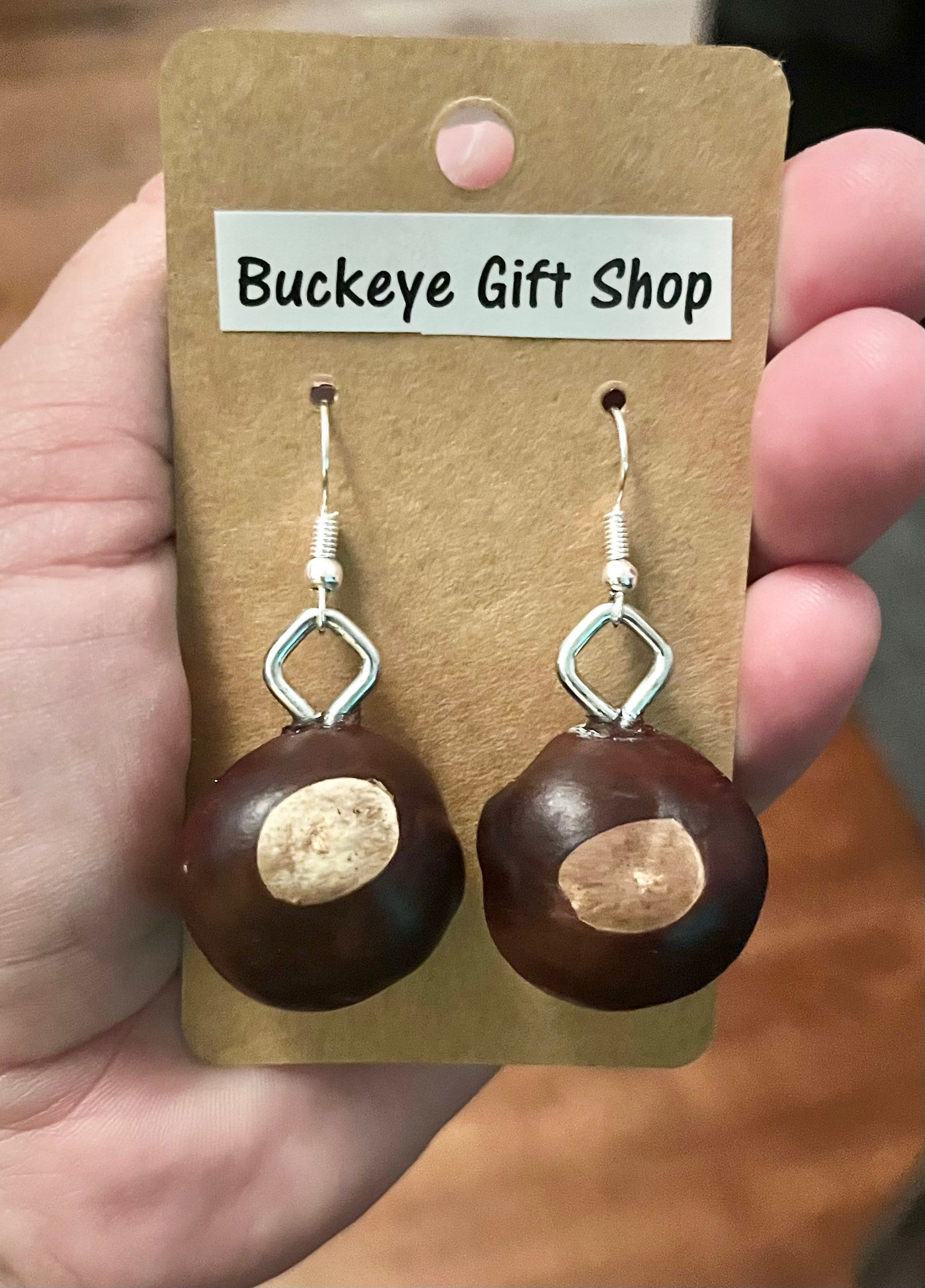 Real Buckeyes Real Buckeye Earrings: Ohio State Buckeyes Jewelry, Nickel Free - Etsy