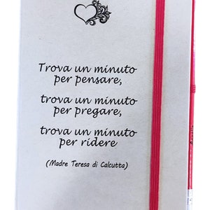 Diario taccuino in carta riciclata personalizzabile