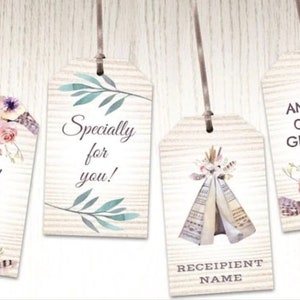 50 PZ tags cerimonia 3X4,5 CM con doppi buchino
