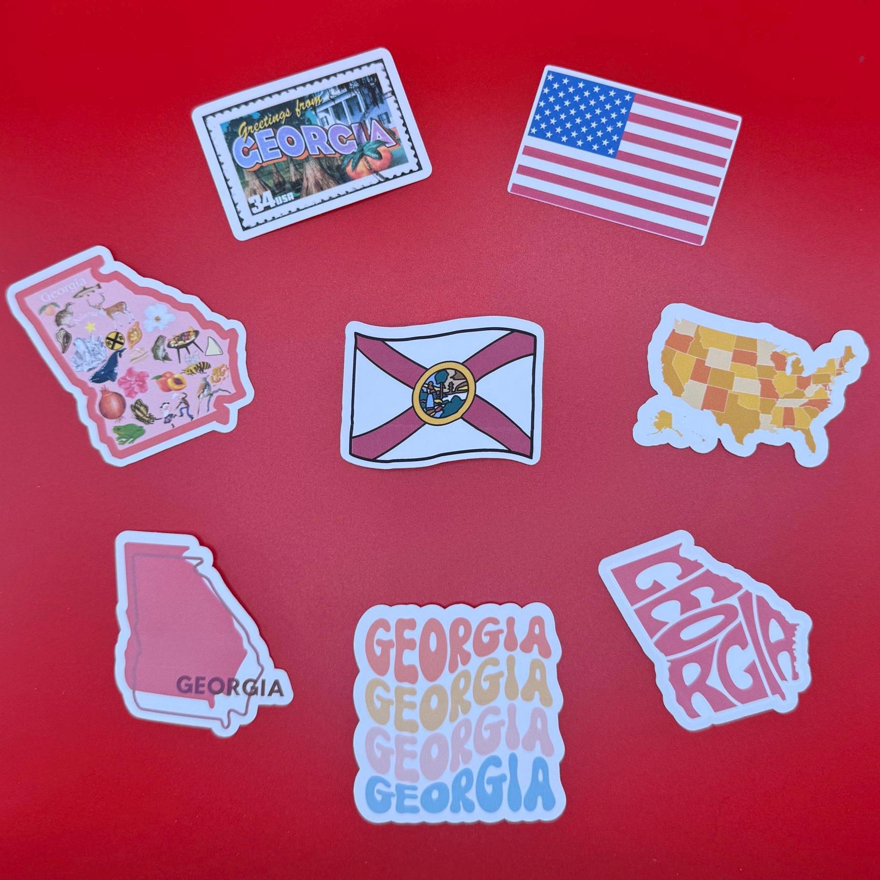 Georgia State Sticker Pack - Etsy
