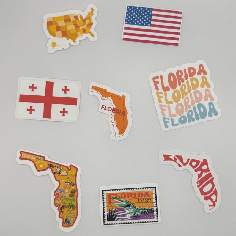 Florida Language Sticker Florida State Sticker Pack - Etsy