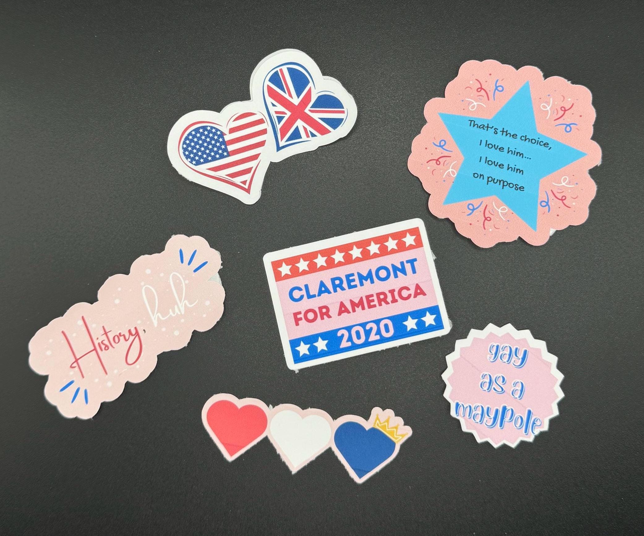 Red White and Royal Blue Sticker Pack - Etsy