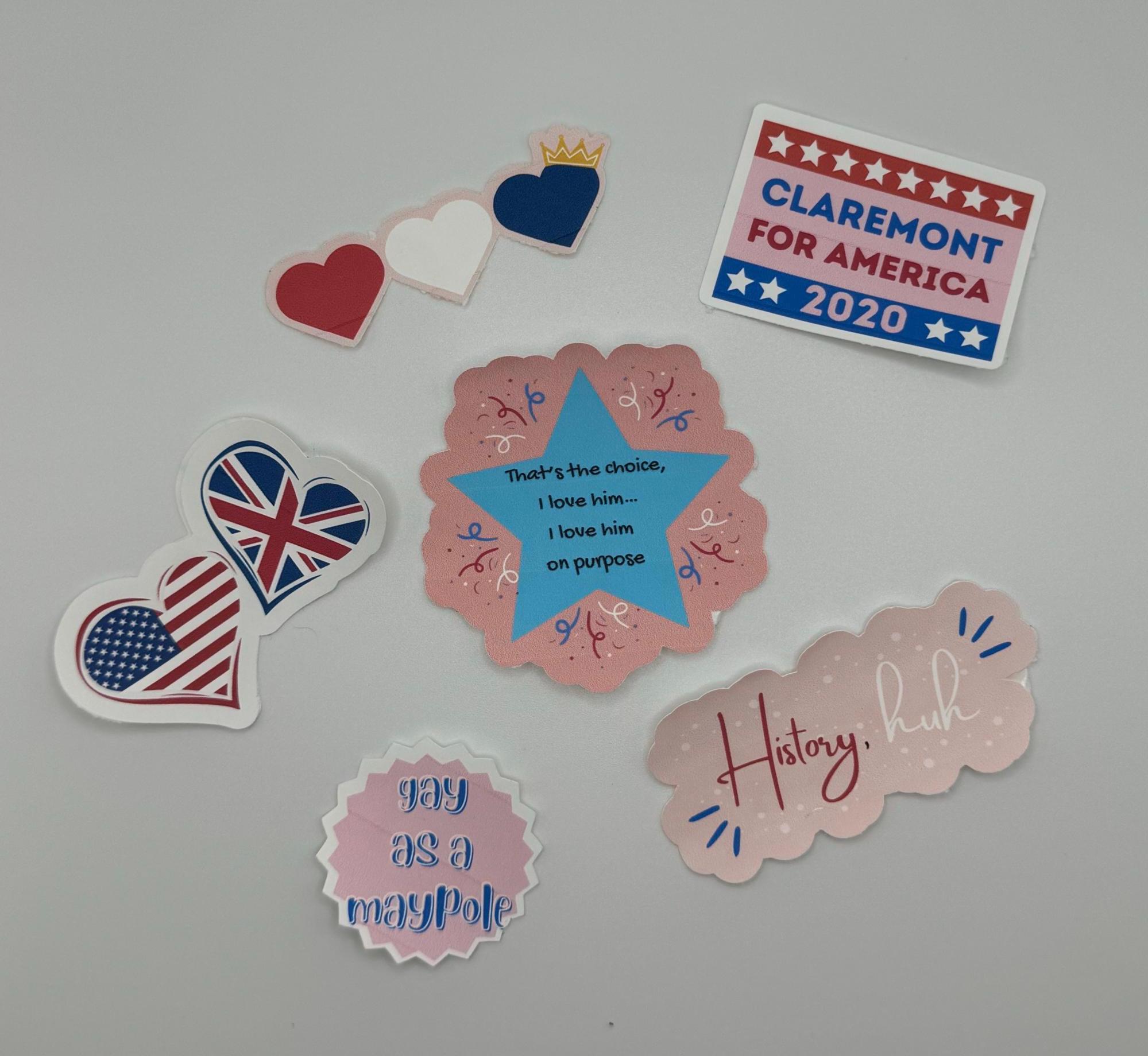 Red White and Royal Blue Sticker Pack - Etsy