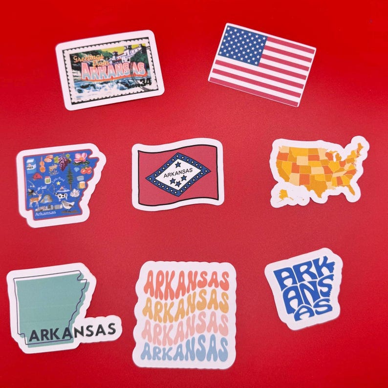 Arkansas State Sticker Pack - Etsy