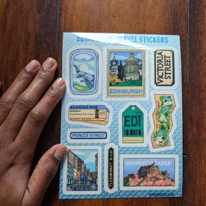 Fogli adesivi da viaggio di Edimburgo