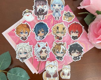 Genshin Impact Stickers | Kawaii Vinyl Matte and Glossy Stickers | Waterproof and Dishwasher Safe