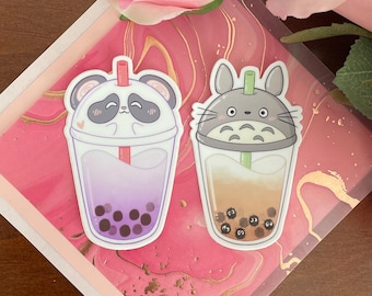 Bubble Tea | Boba Drinks | Tapioca | Kawaii Vinyl Matte Stickers | Waterproof and Dishwasher Safe