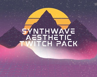 Synthwave Twitch Stream Pack – Retro Neon Graphics