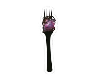 Spaceghetti Vinyl Sticker - Galaxy Spaghetti on Fork