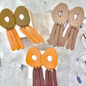 Organic Circle Chime Big Earrings