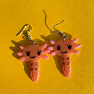 Boucles d'oreilles axolotl