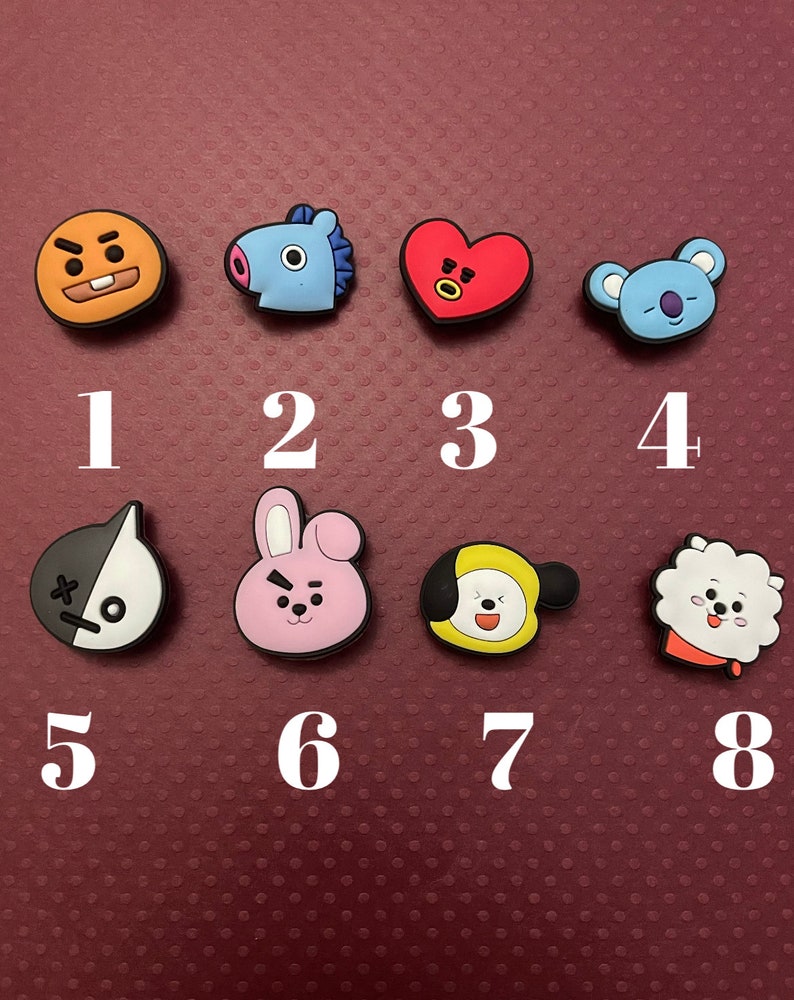 1pc BTS Croc Charms Boy Band Shoe Charms Charms Bts Etsy