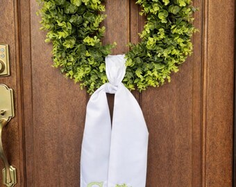 Personalized Monogram Wreath Sash