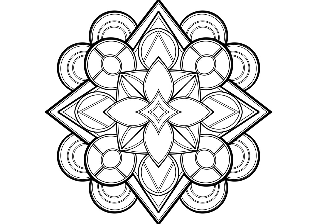 Mandala Grid, Mandala Layout, DIY Template, Decor Digital Print - Etsy