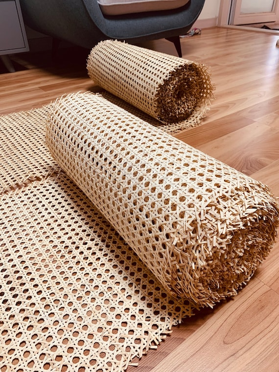 Width 18/20/24/28/36 Dark Natural Rattan Cane Webbing Roll/caning Material  for Rattan Cabinet/ Rattan Console. Buy More Save More 