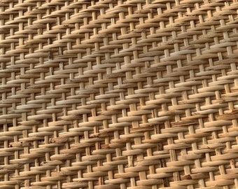 Width 18”/24” Light/Cream Closed Webbing Cane, Premium Woven Mesh For DIY Project, Cut to Feets