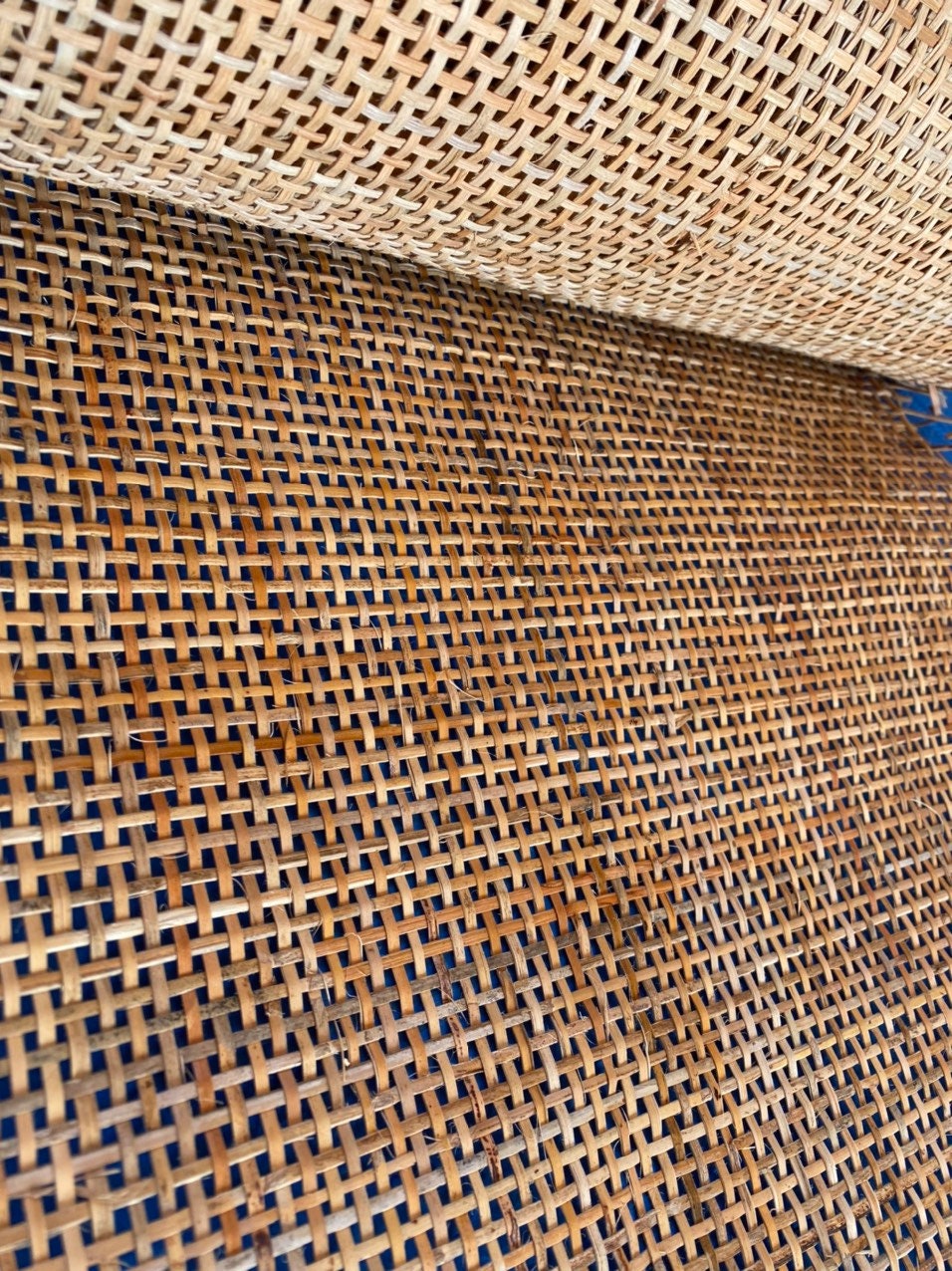WIDTH 24'' Dark/white Natural Radio Rattan Cane Mesh Webbing Roll/caning  Material for Cane Furniture, DIY Project, Restoration 