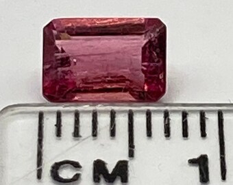 Beautiful 7x5 mm Rectangle Shape, 0.92 Carats of Pink Rubellite Tourmaline, Loose Gemstone for Jewellery