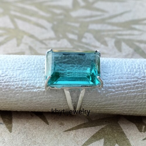 Blue Topaz Ring, 925 Sterling Silver Ring,Topaz Ring, shops Handmade Silver Ring, Promise Ring, Designer Band Ring,Gift-Ring||||