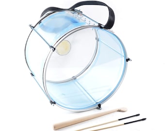 Brand new transparent  16&quot; Drum -Tupan ~Percussion Davul, Dhol -100% Hand Made, Unique Craftsmanship -Excellent Sound -TOP PROMOTIONAL PRICE