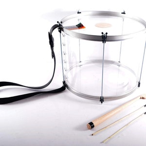 Brand new transparent  16&quot; Drum - Tupan with cut rim ~ Percussion - Davul, Dhol - 100% Hand Made - Excellent Sound - TOP PROMOTIONAL PRICE
