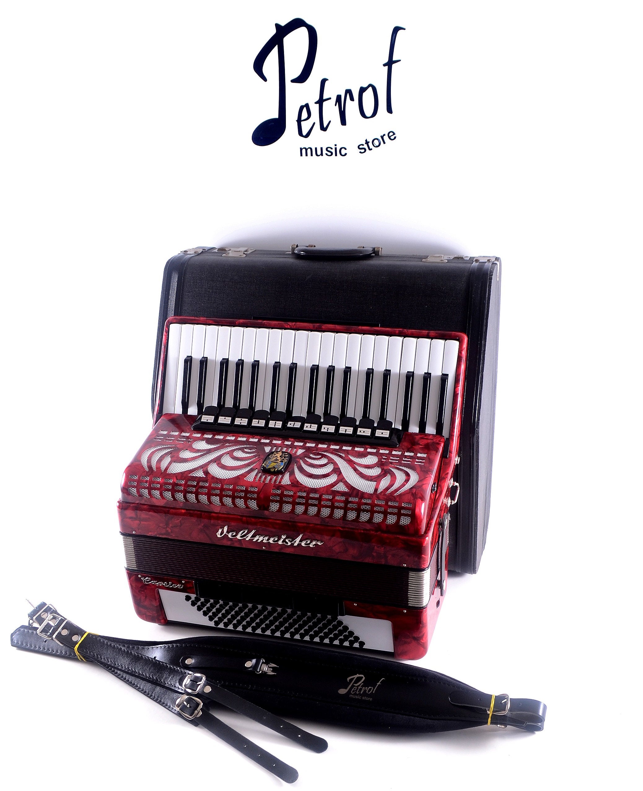 TOP German Made Accordion Weltmeister Caprice 96 Bass,16 Reg.&original