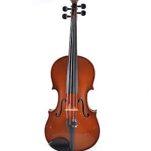 Oryginalne, rzadkie, wysokiej jakości skrzypce 4/4 produkcji niemieckiej, fiddle firmy Meinel & Herold, Klingenthal + oryginalny twardy futerał