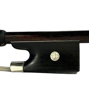 Vintage Marcel Lapierre violinstråke: Pernambuco-pinne, ebenholtsgroda