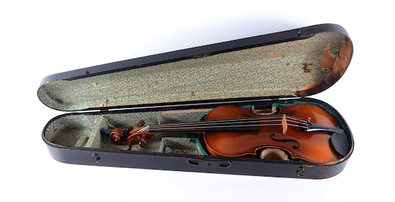 4/4バイオリンとオリジナルヴィンテージハードケース